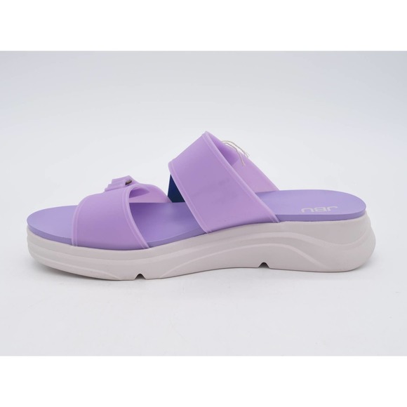 JBU Sandals Womens 9.5 Purple Fenton Platform Waterproof Slides Slip On PVC - Picture 5 of 10
